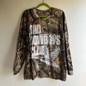 Sad Cowboys Club Duck long sleeve Camo T-shirt size L